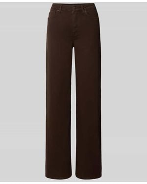 ONLY Wide & Loose Fit Jeans Baumwoll-Mix Modell 'MADISON' - Braun