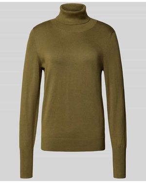 Jake*s Regular Fit Rollkragenpullover in Strick-Optik - Grün