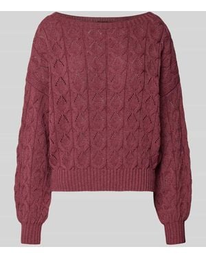 ONLY Relaxed Fit Pullover aus Baumwoll-Mix Modell 'BRYNN' - Rot