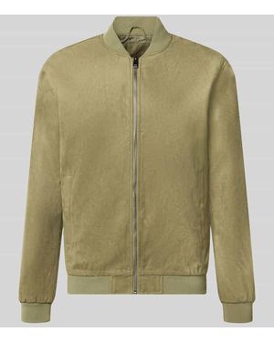 Only & Sons Regular Fit Blouson mit Baseball-Kragen Modell 'LUCAS' - Grün