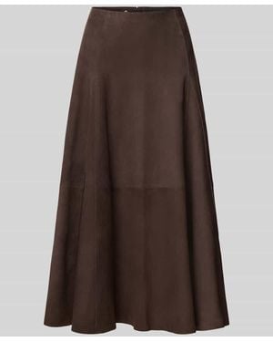 Cph Muse Midirock aus echtem Leder Modell 'Kilar' - Braun