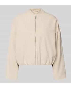 Opus Blouson Met Paspelzak Op De Borst Model 'Jamassi' - Naturel