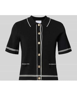 Jake*s Cardigan aus Viskose-Mix mit 1/2-Arm - Schwarz