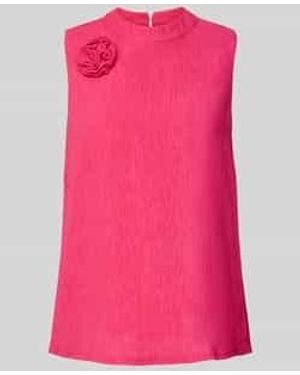 S.oliver Regular Fit Blousetop Van Lyocellmix - Roze