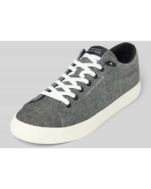 Tommy Hilfiger Low Top Sneaker aus Chambray-Leinen - Grau