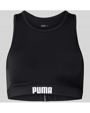 PUMA Bikini-Oberteil mit Racerback - Schwarz