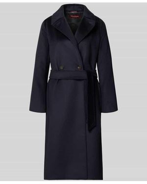 Weekend by Maxmara Regular Fit Mantel aus reiner Schurwolle Modell 'RESINA' - Blau