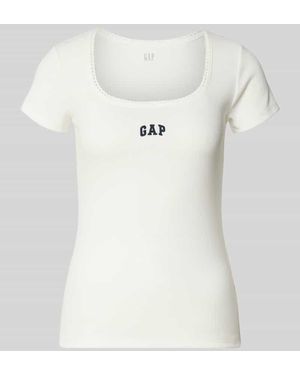 Gap T-Shirt mit Logo-Stitching - Natur