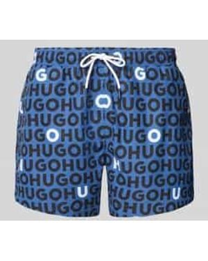 HUGO Zwembroek Met Elastische Band - Blauw
