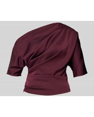 Swing Blusenshirt mit Raffungen - Rot