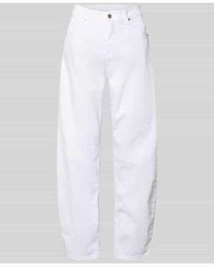 M·a·c Straight Fit Stoffhose in verkürzter Passform Modell 'Danni' - Weiß