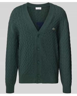 Lacoste Cardigan mit großem Rückenlogo - Grün