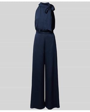 Swing Jumpsuit mit Schleifen-Detail - Blau