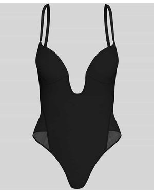 Calvin Klein Shapewear Wäschebody mit tiefem V-Ausschnitt - Schwarz