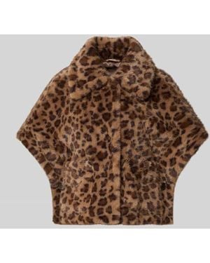 Monari Jacke aus Kunstfell mit 1/2-Arm - Braun
