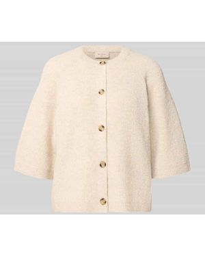 Freequent Strickjacke mit Knopfleiste Modell 'Astrid' - Natur
