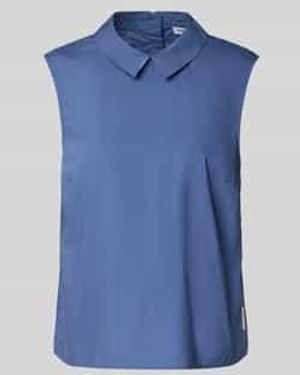 Marc O' Polo Regular Fit Blousetop Met Overhemdkraag - Blauw
