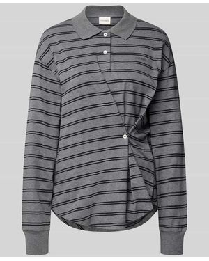 Closed Relaxed Fit Poloshirt aus reiner Baumwolle - Grau