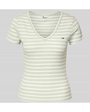 Tommy Hilfiger Slim Fit T-Shirt mit V-Ausschnitt - Mehrfarbig