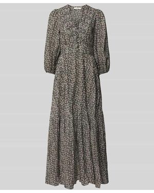 IVY & OAK Maxikleid mit Knopfleiste Modell 'DREA' - Grau
