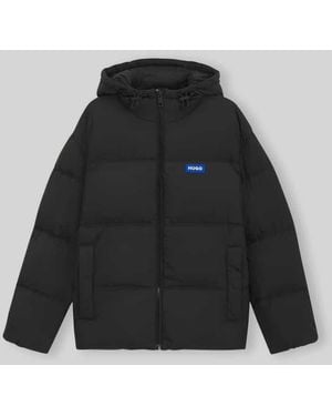 HUGO Regular Fit Steppjacke mit Kapuze Modell 'Bodo2541' - Schwarz