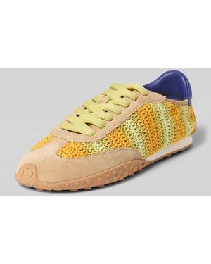 HOFF Sneaker aus Leder-Mix mit Häkel-Detail Modell 'Bridge' - Mettallic