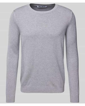 Review Strickpullover Aus Viskose-Mix Mit Rundhalsausschnitt - Grau