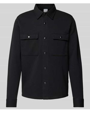 SELECTED Hemdjacke mit Brusttaschen Modell 'JACKIE' - Blau
