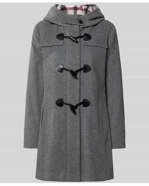 GIL BRET Regular Fit Dufflecoat aus Woll-Mix - Grau