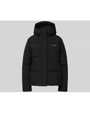 Holzweiler Steppjacke mit Kapuze - Schwarz