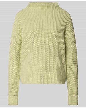 SELECTED Regular Fit Turtleneck-Pullover aus Baumwoll-Mix Modell 'SELMA' - Grün