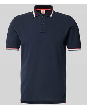 Sundek Poloshirt mit kurzer Knopfleiste Modell 'Brice' - Blau