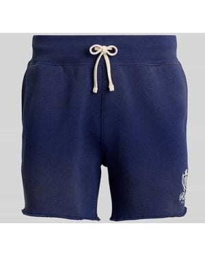 Polo Ralph Lauren Regular Fit Sweatshorts mit Logo Stitching - Blau