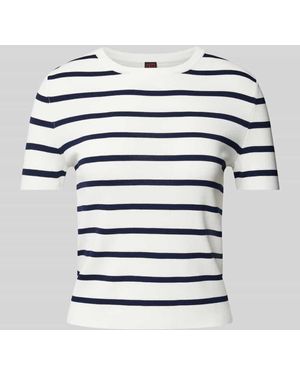 Stefanel T-Shirt mit Rundhalsausschnitt - Blau