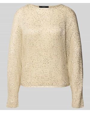 Vero Moda Pullover mit schimmerndem Strickdetail - Natur