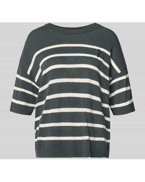ARMEDANGELS Relaxed Fit Pullover aus Leinen-Mix Modell 'STRIPE' - Grau
