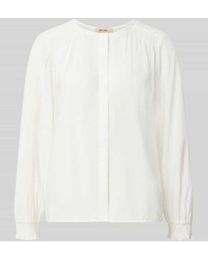 Mos Mosh Regular Fit Bluse aus Viskose-Mix Modell 'Atelier Senti' - Weiß