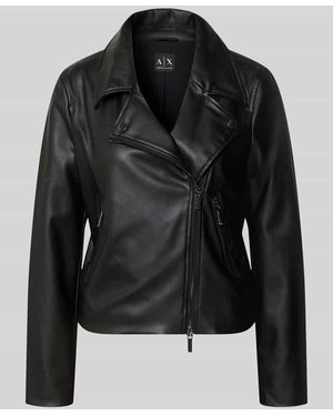 ARMANI EXCHANGE Jacke in Leder-Optik - Schwarz
