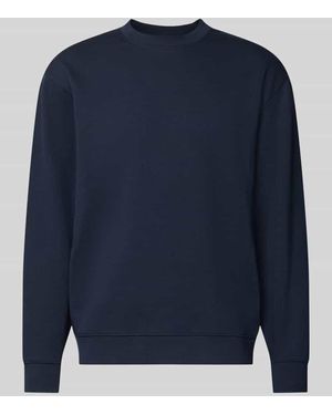 SELECTED Slim Fit Pullover aus reiner Baumwolle 'TOM' - Blau