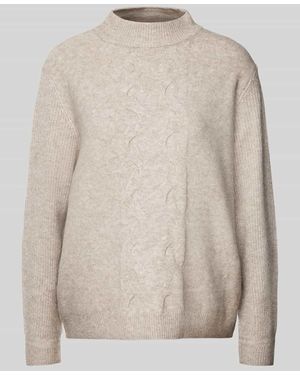 Street One Strickpullover Mit Gerippten Abschlüssen - Natur