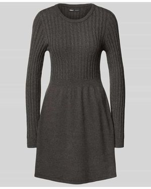 ONLY Strickkleid aus Viskose-Mix Modell 'FIA' - Grau