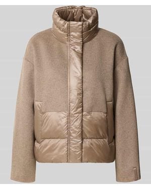 Comma, Jacke aus Woll-Mix mit Eingrifftaschen - Natur