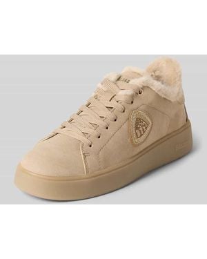 Blauer Usa Sneaker mit Logo-Detail - Natur