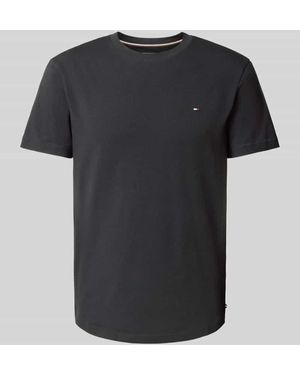 Tommy Hilfiger Slim Fit Lounge T-Shirt aus Baumwoll-Mix - Schwarz