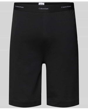 Calvin Klein Sweatshorts mit Label-Details - Schwarz