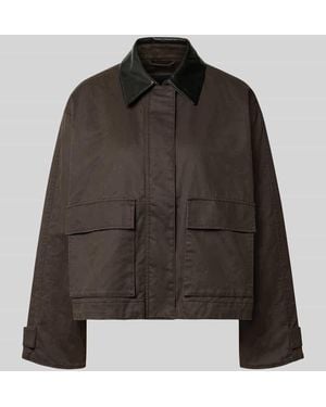 Opus Regular Fit Blouson aus Baumwoll-Mix Modell 'Hamina' - Schwarz