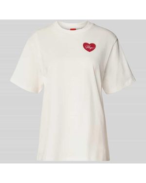 HUGO Regular Fit T-Shirt aus reiner Baumwolle Modell 'VINTAG TEE' - Weiß