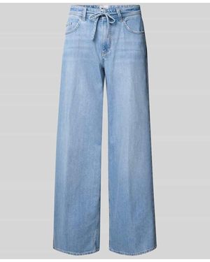 Brax Wide Fit Jeans mit Bindegürtel Modell 'MORGAN' - Blau