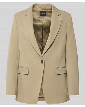 BOSS Regular Fit Longblazer mit Pattentaschen Modell 'C_Jabla3' - Natur