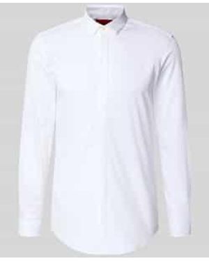 HUGO Slim Fit Zakelijk Overhemd Van Katoenmix Model 'Ketran' - Wit